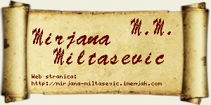 Mirjana Miltašević vizit kartica